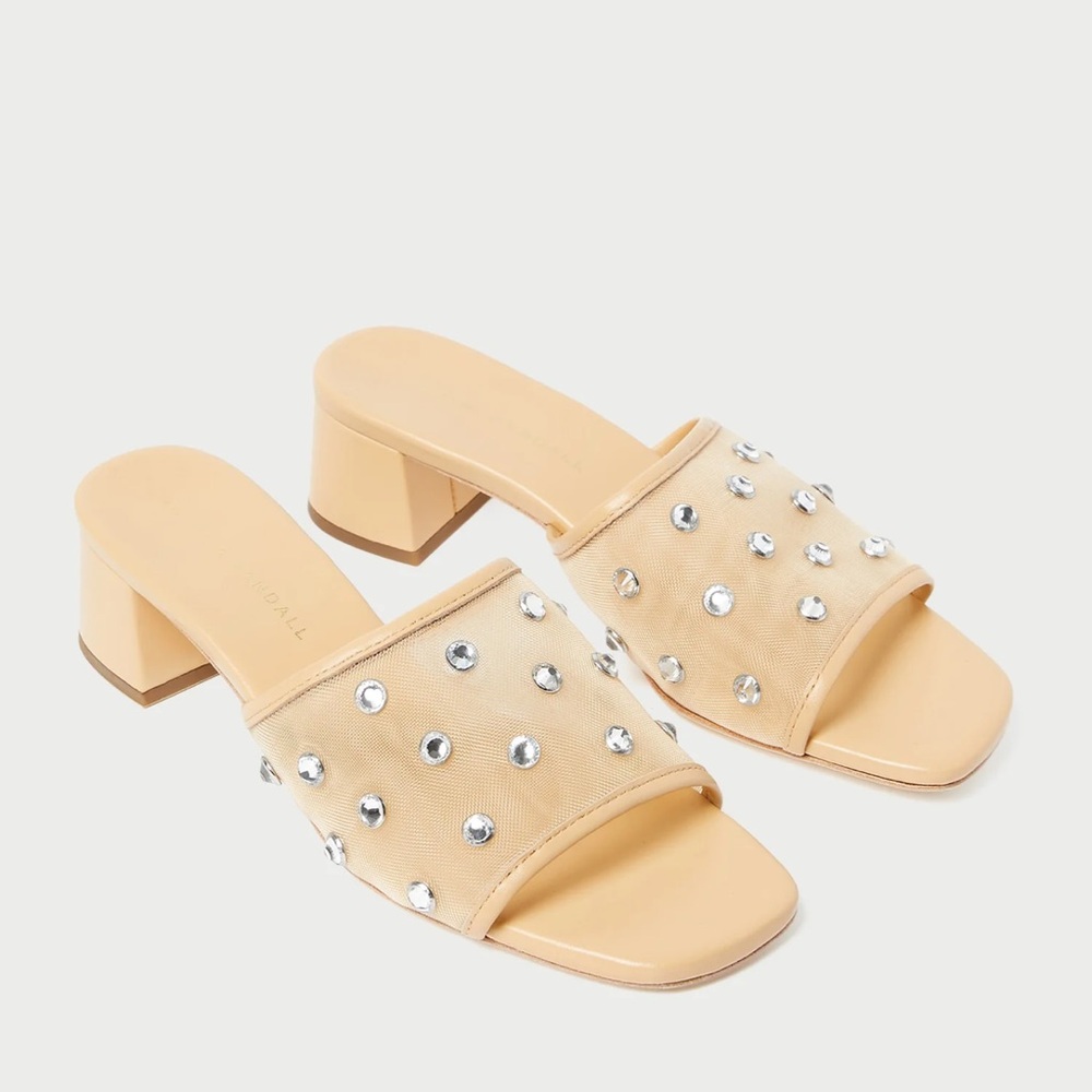 Loeffler Randall Brooke Caramel/Crystal Mesh Mule Brand New in Box. Size 8 1/2 - Picture 2 of 8